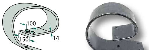 [AMAT3-104149] Arc lamelar 150 x 14 mm