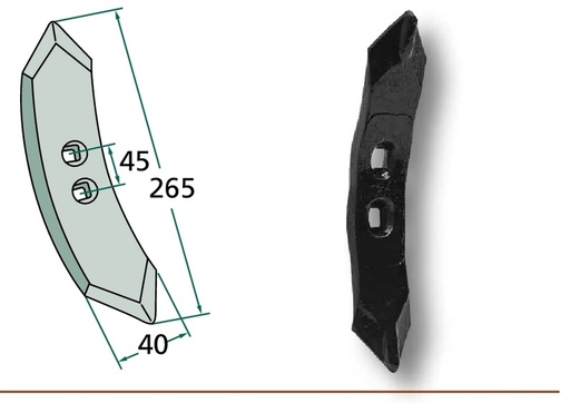 [AMAT3-104161] Brazdar 265 x 75 x 7 mm