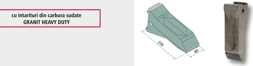 [AMAT3-103560] Heavy Duty Vârf brăzdar - cu plăci din metal dur lipite