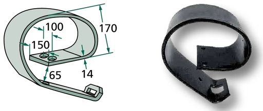 [AMAT3-104177] Arc lamelar 150 x 14 mm