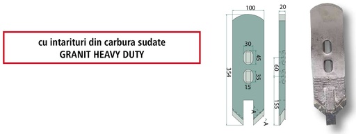 [AMAT3-103569] Heavy Duty Varf de brazdar - cu plăci din metal dur lipite