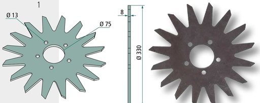 [AMAT3-104927] Disc tip stea - Ø = 330 x 8 mm