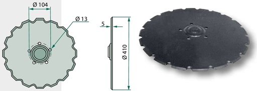 [AMAT3-104965] Disc semanatoare - dintat, Ø 410 x 5 mm
