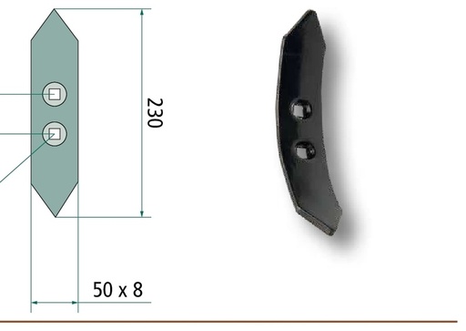 [AMAT3-104215] Brazdar 265 x 50 x 6 mm