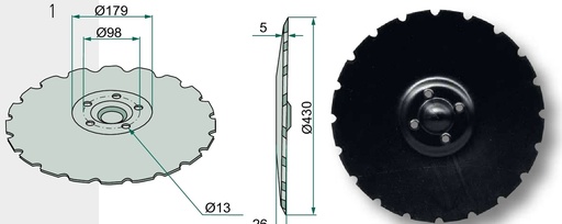[AMAT3-104967] Taler disc - dinti fini, Ø 430 x 5