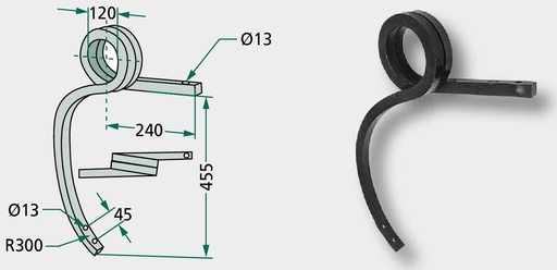 [AMAT3-104219] Suport secție cultivator - stanga