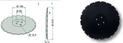 [AMAT3-104970] Taler disc - dinti fini, Ø 510 x 5 mm