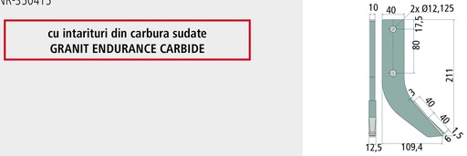[AMAT3-103622] ENDURANCE Carbide Cuțit freză 211 mm