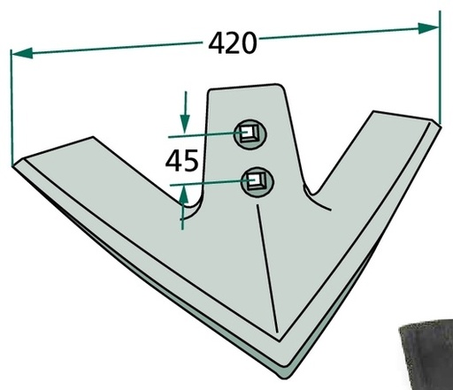 [AMAT3-104264] Brazdar laba de gasca - cilindric Raza= 300