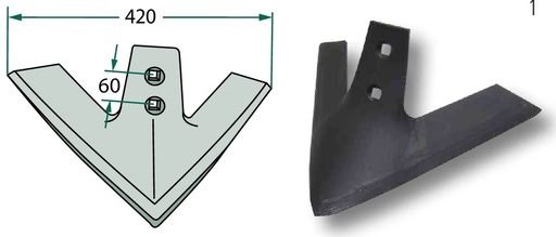 [AMAT3-104267] Brazdar laba de gasca - cilindric Raza= 300