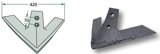 [AMAT3-104269] Brăzdar tip ,,labă de gâscă” - cilindric Raza= 300