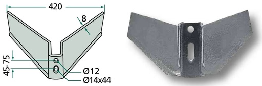 [AMAT3-104270] Brazdar cu aripi - Unghi de lucru = 15°