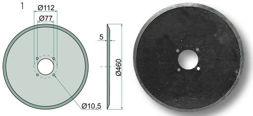 [AMAT3-105021] Disc brazdar - neted, Ø 460 x 5 mm