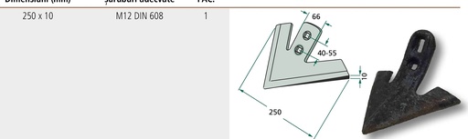[AMAT3-104275] Brazdar laba de gasca - Raza= 300