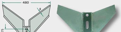 [AMAT3-104280] Aripă brăzdar - Unghi de lucru = 15°