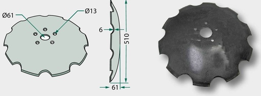 [AMAT3-105029] Taler disc - zimțat, Ø 510 x 6 mm