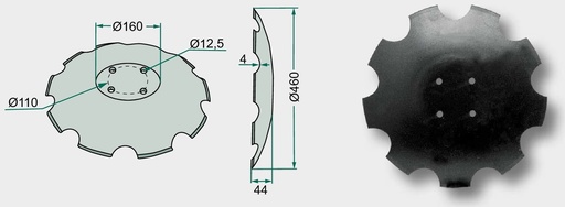 [AMAT3-105030] Taler disc - zimțat
