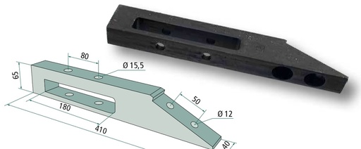 [AMAT3-104299] Vârf brăzdar - 65 x 40 mm