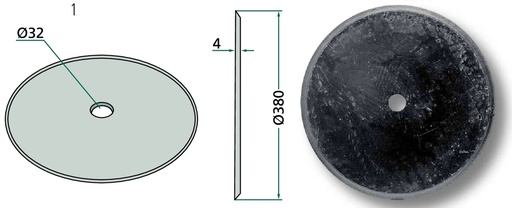 [AMAT3-105080] Disc brazdar - neted, Ø 380 x 4 mm