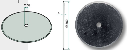 [AMAT3-105081] Disc brazdar - plat, Ø 350 x 4 mm