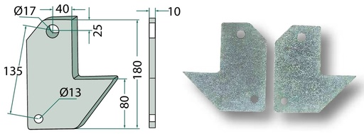 [AMAT3-104329] 1 pereche suport = 2 buc. - pentru cadru de 100 mm