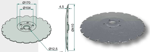 [AMAT3-105086] Disc semanatoare - dintat, Ø 410 x 4,5 mm