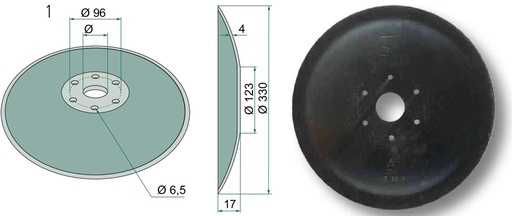 [AMAT3-105089] Disc - plat, Ø 330 x 4 mm