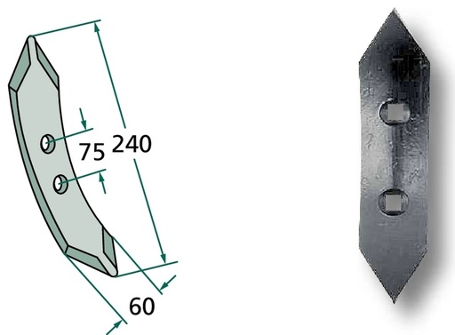 [AMAT3-104343] Brazdar 240 x 60 x 8 mm