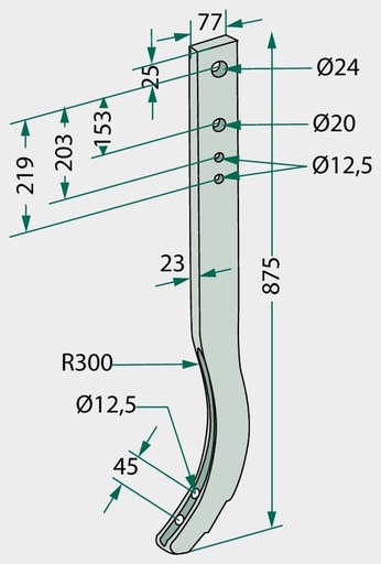 [AMAT3-104348] Suport secție cultivator 875 x 23 mm