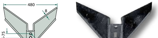 [AMAT3-104383] Brazdar aripi 480 x 8 mm