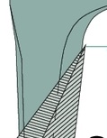 [AMAT3-103796] Dinte pentru grapa rotativa - stanga, intarit 300 x 100 x 15 mm
