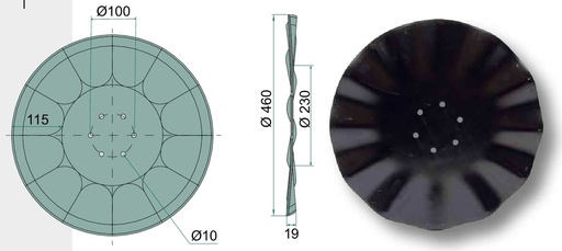 [AMAT3-103812] Disc pentru trasarea randurilor - ondulat, Ø 460 x 4 mm