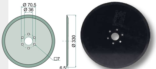 [AMAT3-103834] Disc de taiere - neted, fertilizator, Ø 330 x 4 mm