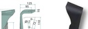 Dinte grapa rotativa - dreapta, ranforsat 320 x 110 x 15 mm MZ28B RE