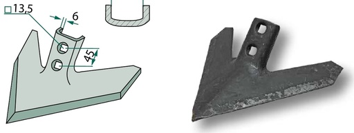 [AMAT3-103856] Brăzdar tip ,,labă de gâscă” - Unghi de lucru = 47°