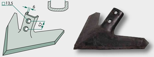 [AMAT3-103864] Brazdar „laba de gasca” 420 x 6 mm