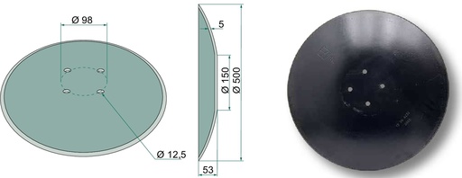 [AMAT3-105300] Taler disc - plat, Ø 500 x 5 mm