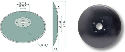 [AMAT3-105303] Taler disc - plat, Ø 410 x 5 mm