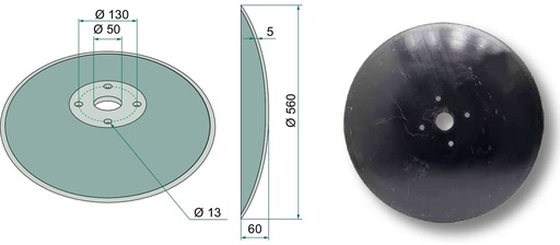 [AMAT3-105306] Taler disc - plat, Ø 560 x 5 mm