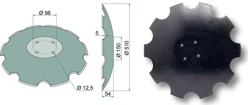 [AMAT3-105308] Taler disc - dintat 510 x 5
