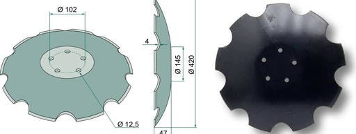 [AMAT3-105313] Taler disc - dintat, Ø 420 x 4 mm