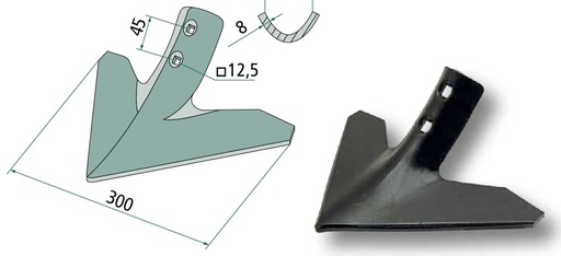 [AMAT3-105330] Brazdar laba de gasca 300 x 8 mm