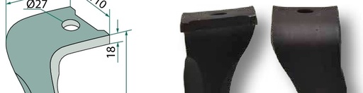 [AMAT3-105839] Dinte interschimbare rapida - dreapta, ranforsat