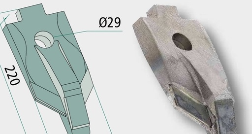 [AMAT3-105867] Heavy Duty Varf de brazdar - cu plăci din metal dur lipite