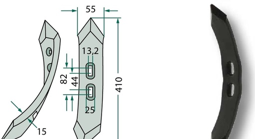 [AMAT3-105438] Brazdar tip dalta plata 410 x 55 x 15 mm