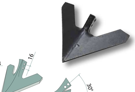 [AMAT3-105468] Brazdar tocator 220 x 3 mm