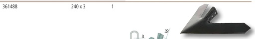 [AMAT3-105469] Brazdar tocator 240 x 3 mm