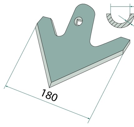 [AMAT3-105473] Brazdar tocator - 180 x 5 mm