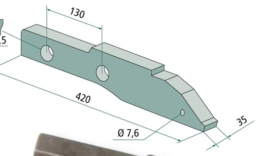 [AMAT3-104715] Suport brazdar - dreapta
