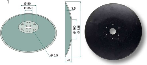 [AMAT3-104720] Saiba - neted, Ø 325 x 3,5 mm